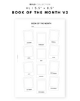 PR301 - Book of the Month V2 - Printable Insert