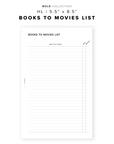PR281 - Books to Movies - Printable Insert