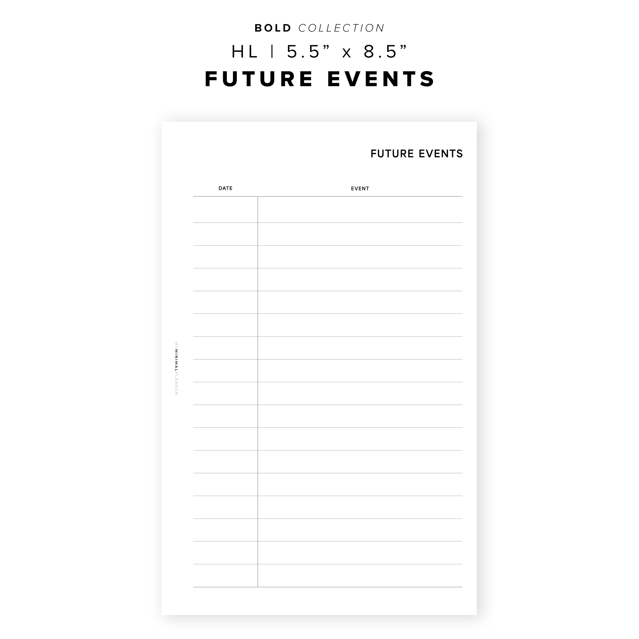 PR296 - Future Events - Printable Insert