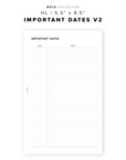 PR323 - Important Dates V2 - Printable Insert