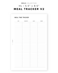 PR352 - Meal Time Tracker V2 - Printable Insert