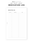 PR284 - Medication Log V2 - Printable Insert