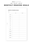 PR314 - Monthly Reading Goals V2 - Printable Insert