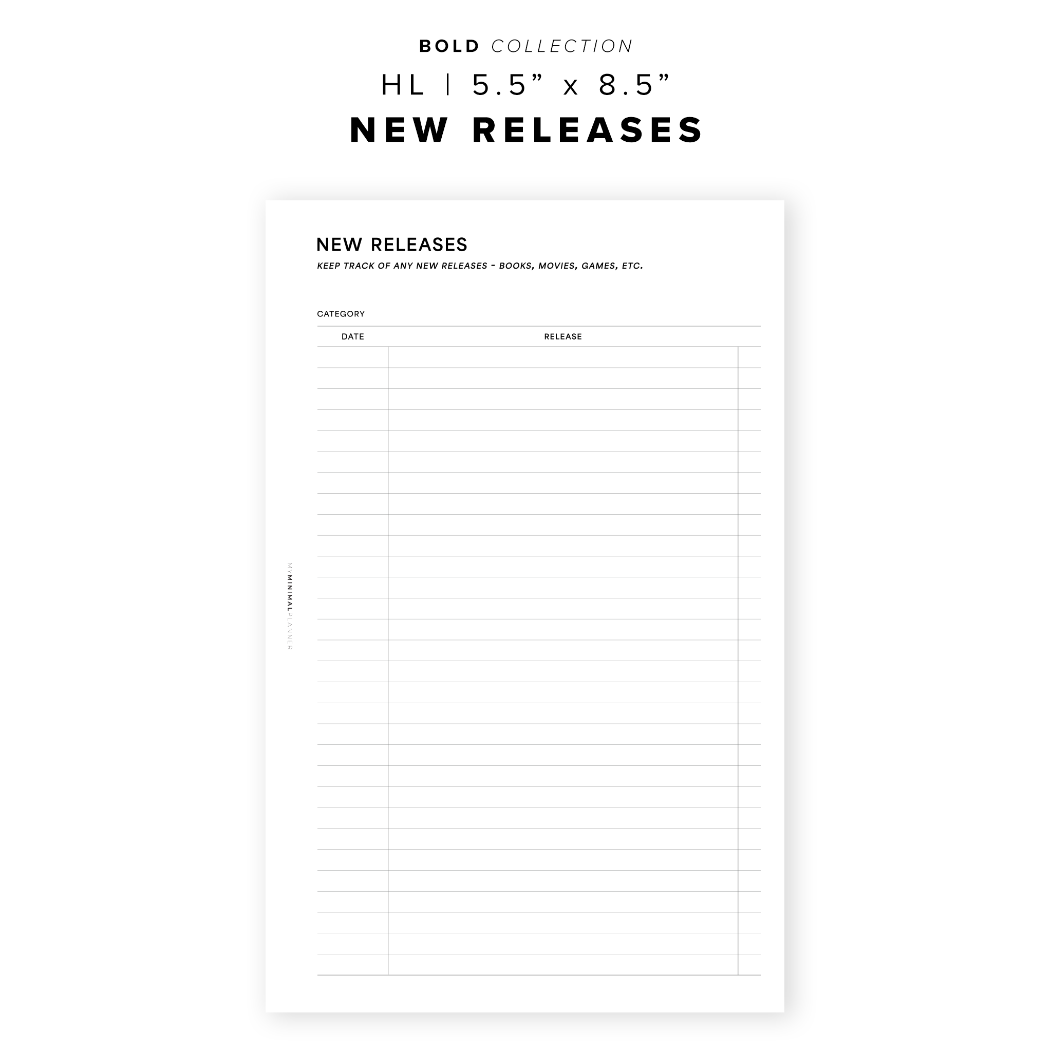 PR237 - New Releases - Printable Insert
