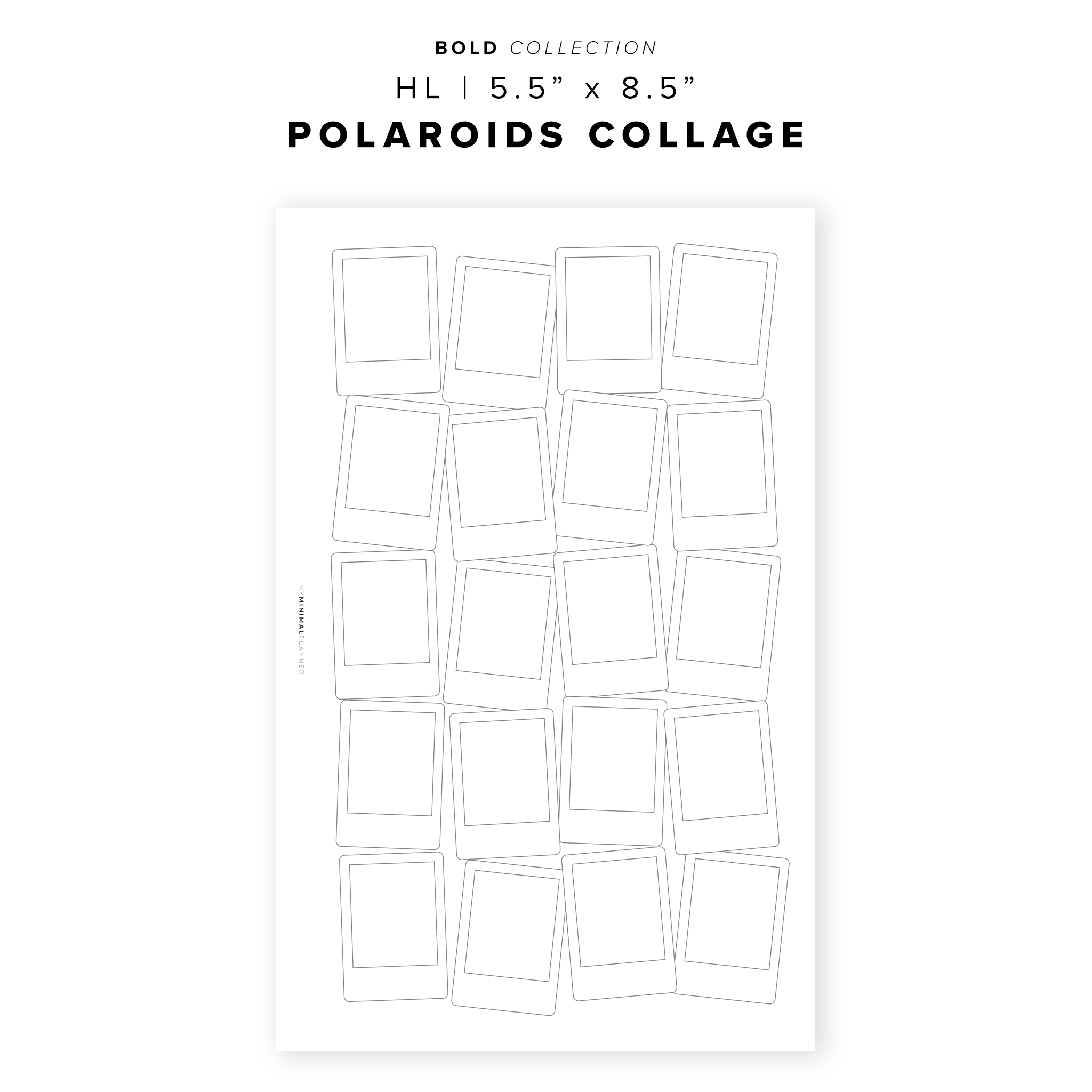 PR295 - Polaroids Collage - Printable Insert