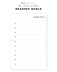 PR293 - Reading Goals - Printable Insert