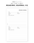 PR297 - Reading Journal V2 - Printable Insert