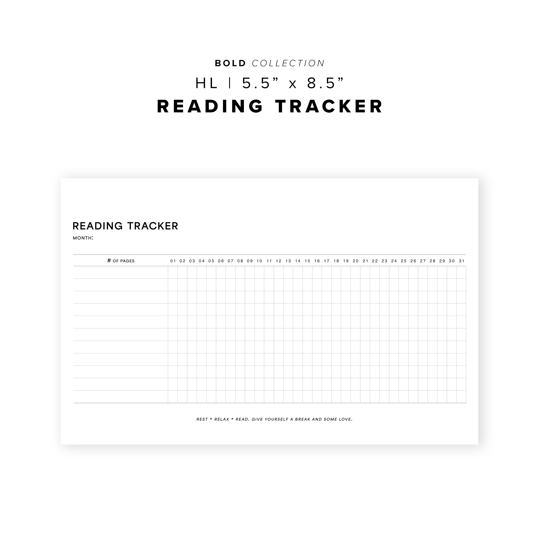 PR215 Reading Tracker Printable Insert My Minimal Planner pr215-reading-tracker-printable-insert-my-minimal-planner