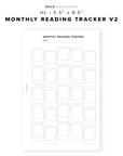 PR300 - Monthly Reading Tracker V2 - Printable Insert