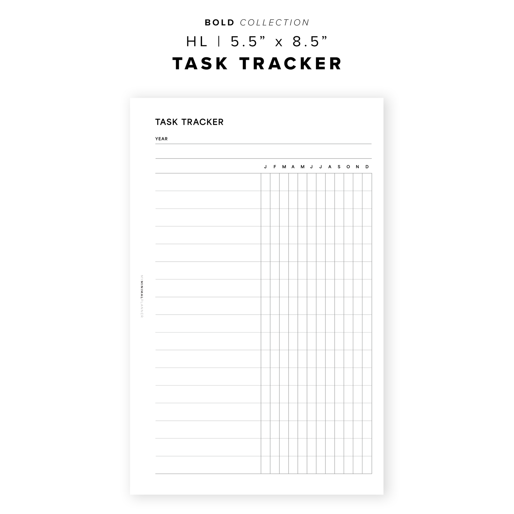 PR287 - Task Tracker - Printable Insert