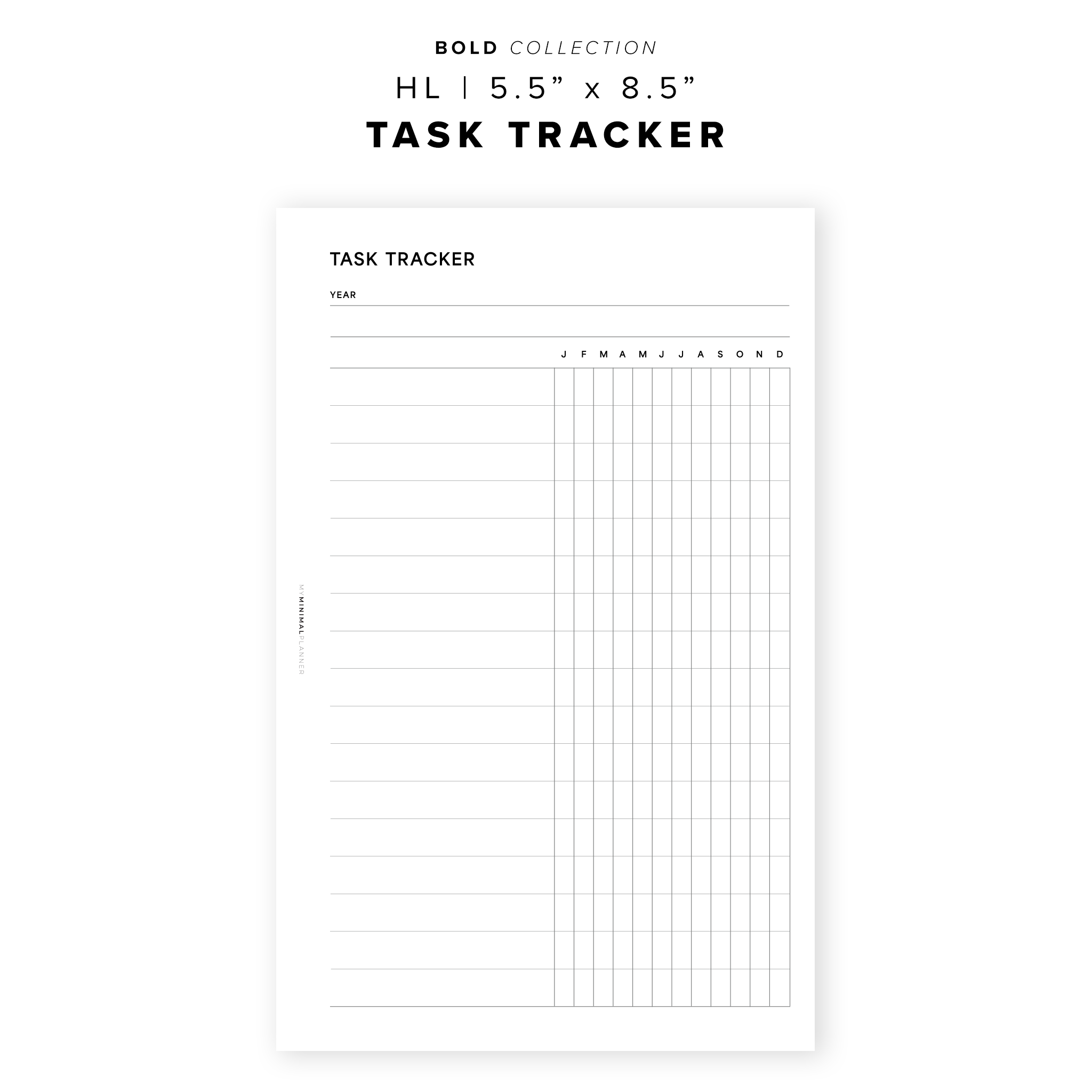 PR287 - Task Tracker - Printable Insert