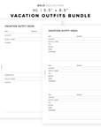 PR262 - Vacation Outfits Bundle - Printable Insert