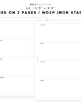 PR322 - Week on 2 Pages V3 (WO2P) - Printable Insert