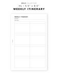 PR261 - Weekly Itinerary - Printable Insert