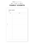 PR286 - Yearly Events - Printable Insert