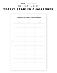 PR310 - Yearly Reading Challenges - Printable Insert