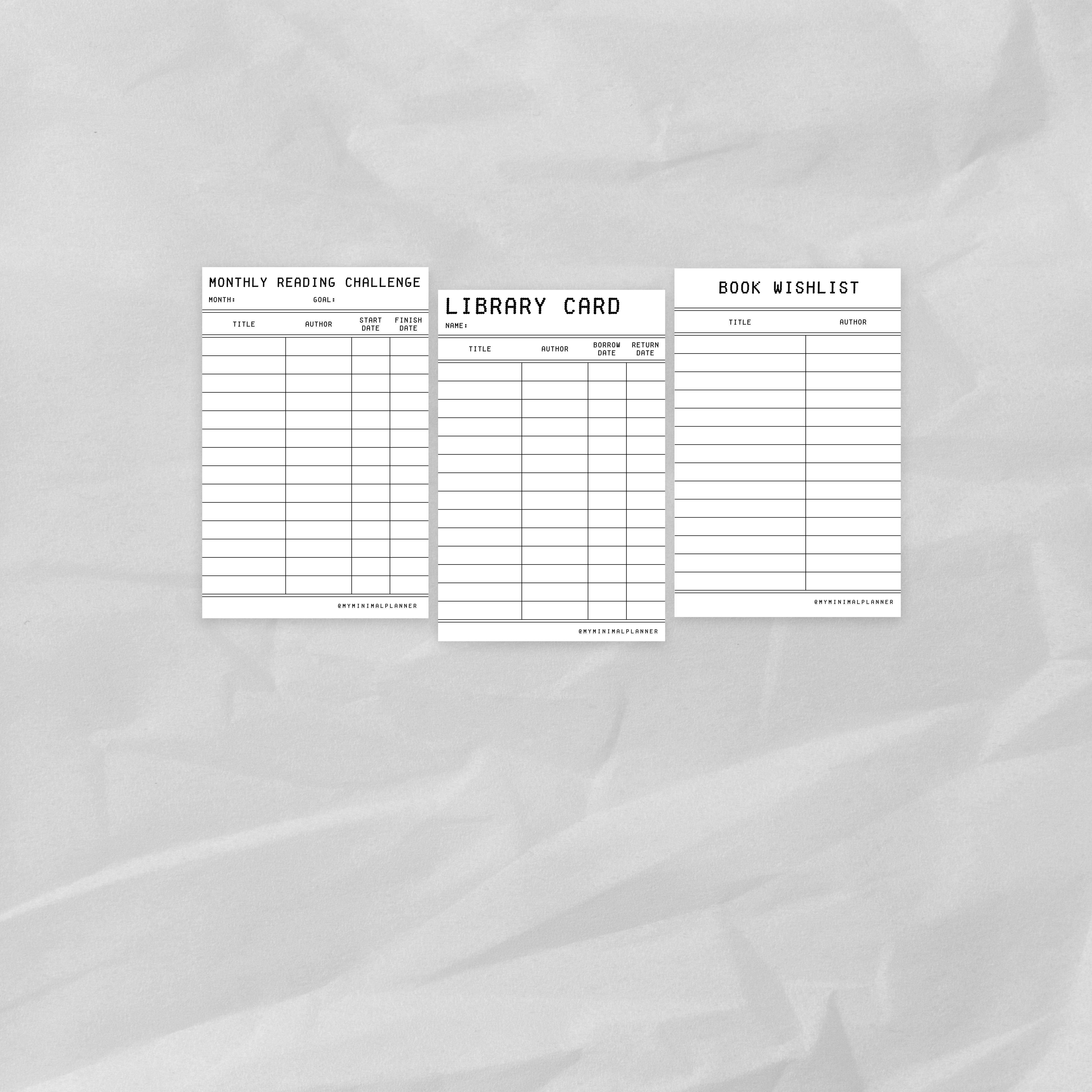 Budget Printable Pocket Inserts: Minimal Planner Inserts for Goal Getters