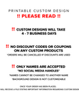 Custom Calligraphy: Property Of - Printable Dashboard