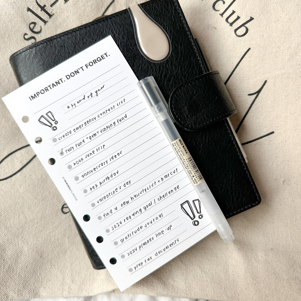 PR231 - Important. Don't Forget List - Printable Insert – My Minimal ...