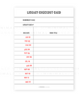 PRD257 - Library Checkout Card - Printable Dashboard
