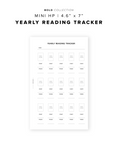 PR364 - Yearly Reading Tracker - Printable Insert