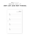 PR216 - DNF List - Printable Insert