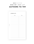 PR252 - Authors To Try - Printable Insert