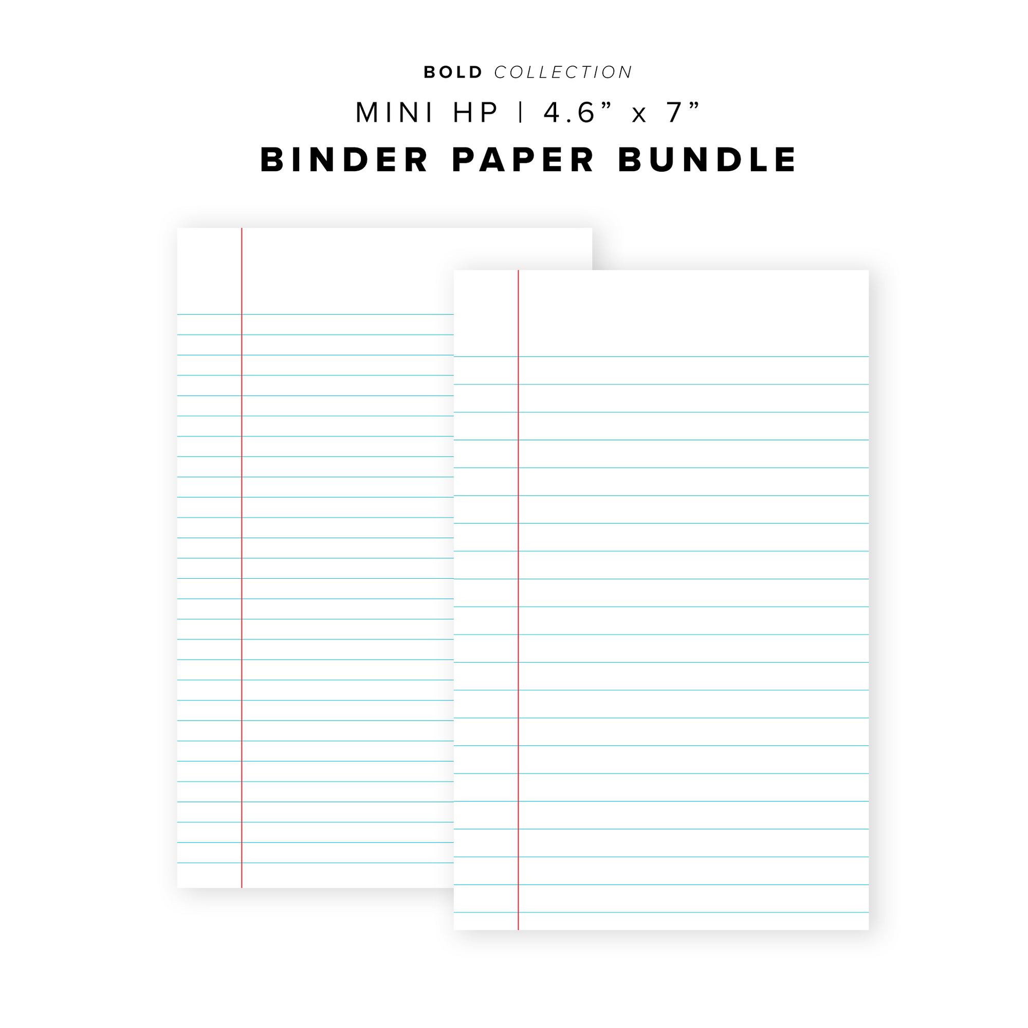 PR304 - Binder Paper Bundle - Printable Insert – My Minimal Planner