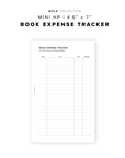 PR278 - Book Expense Tracker - Printable Insert