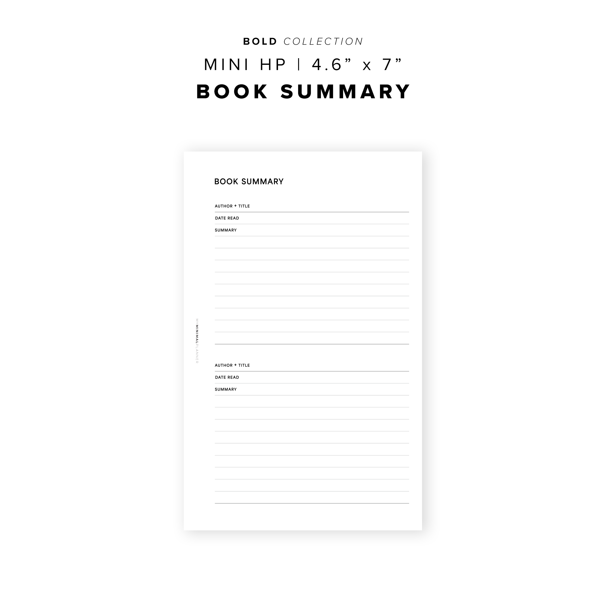 PR302 - Book Summary - Printable Insert