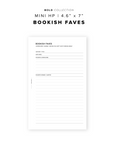 PR279 - Bookish Faves - Printable Insert