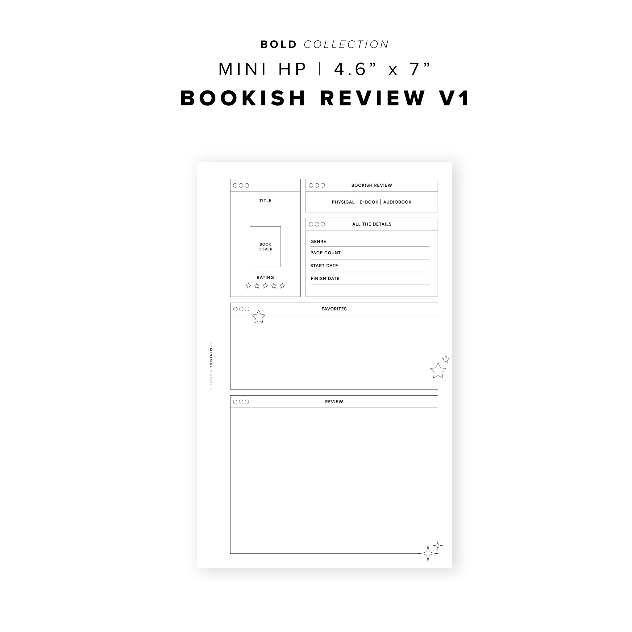 PR303 - Bookish Review V1 - Printable Insert