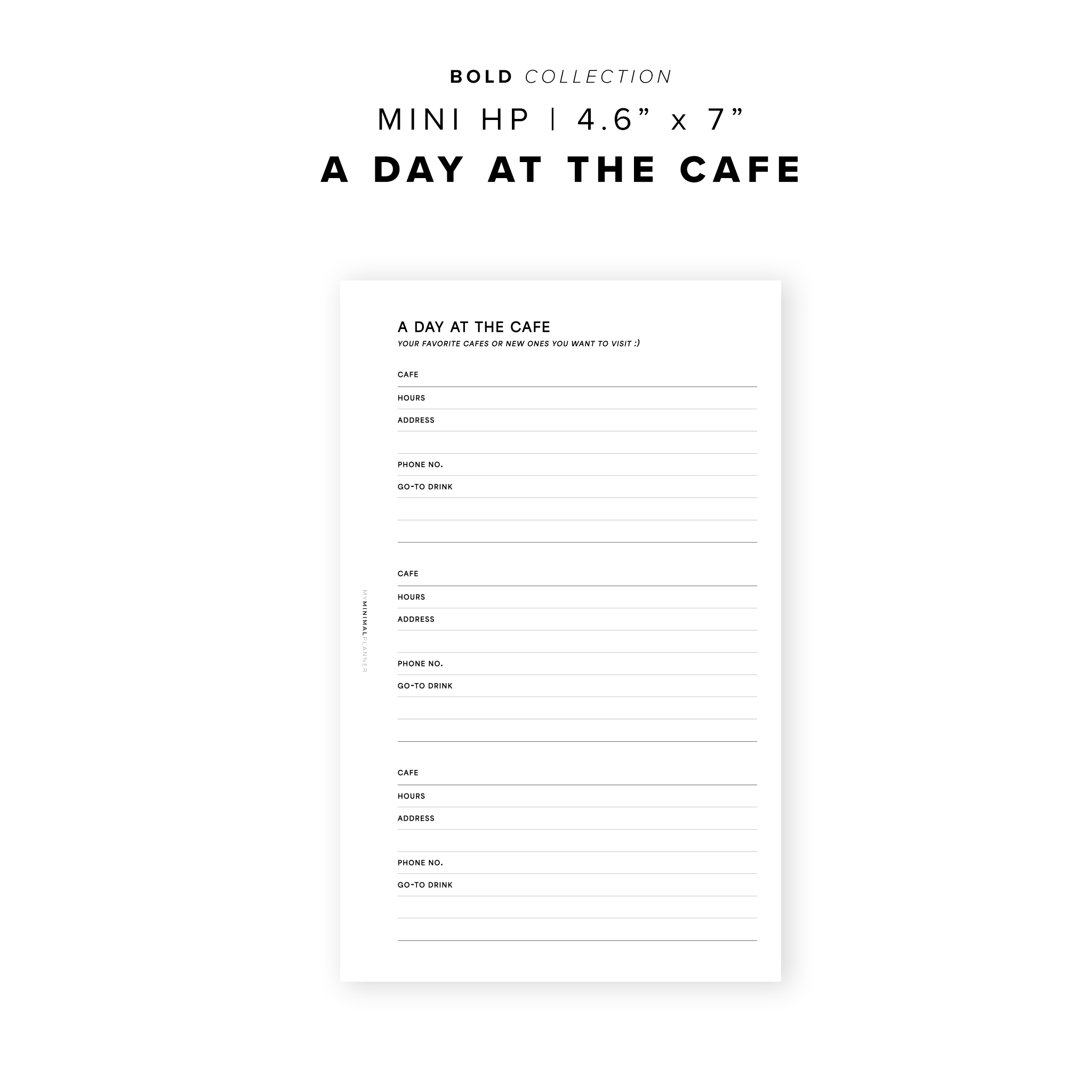 PR289 - Day at the Cafe - Printable Insert