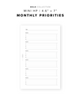 PR306 - Monthly Priorities - Printable Insert