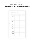 PR314 - Monthly Reading Goals V2 - Printable Insert