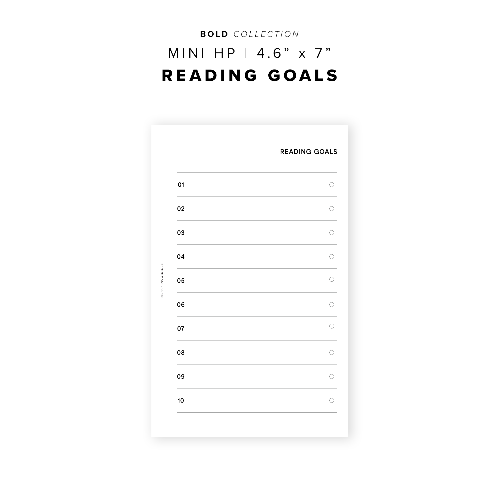 PR293 - Reading Goals - Printable Insert