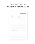 PR297 - Reading Journal V2 - Printable Insert