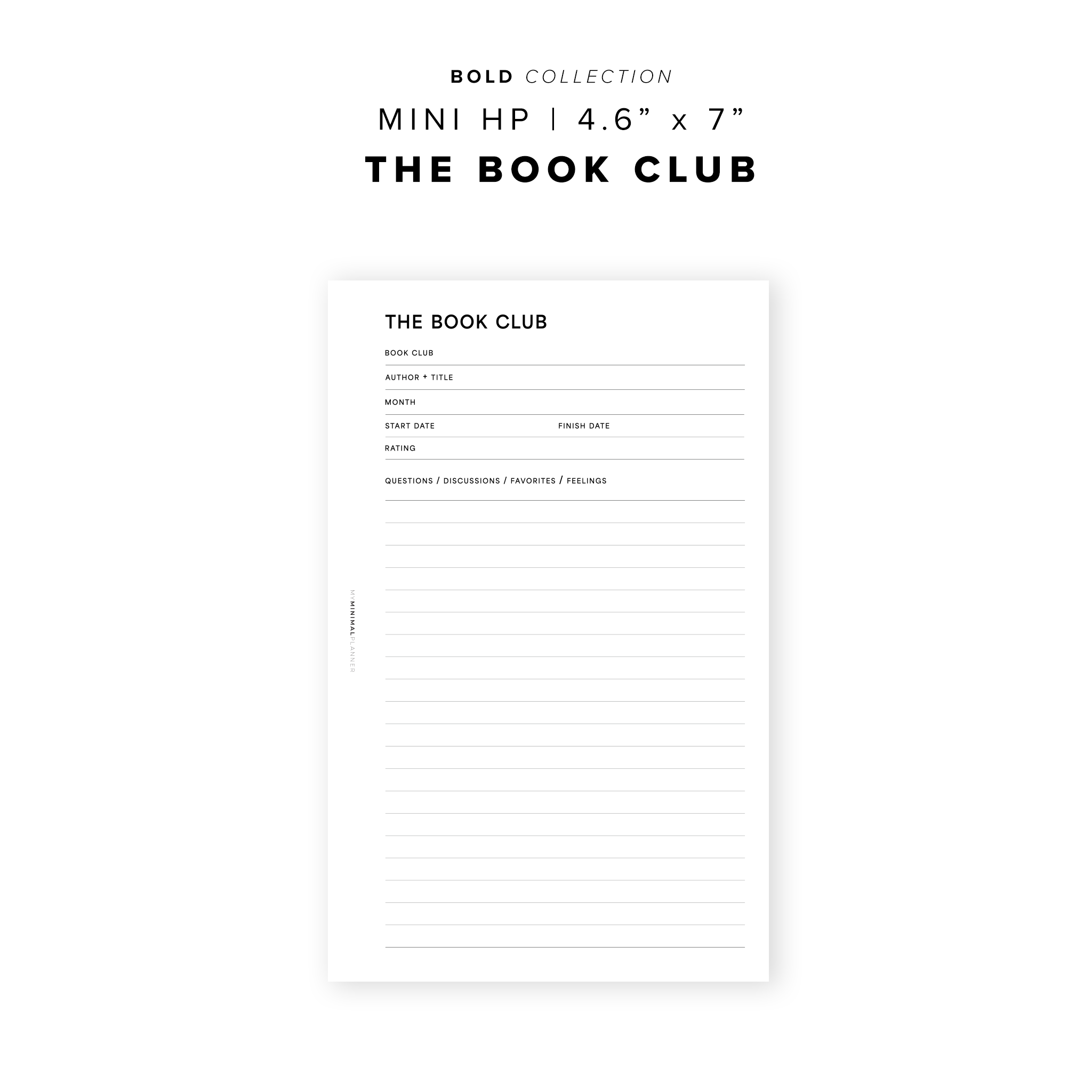 PR234 - The Book Club - Printable Insert
