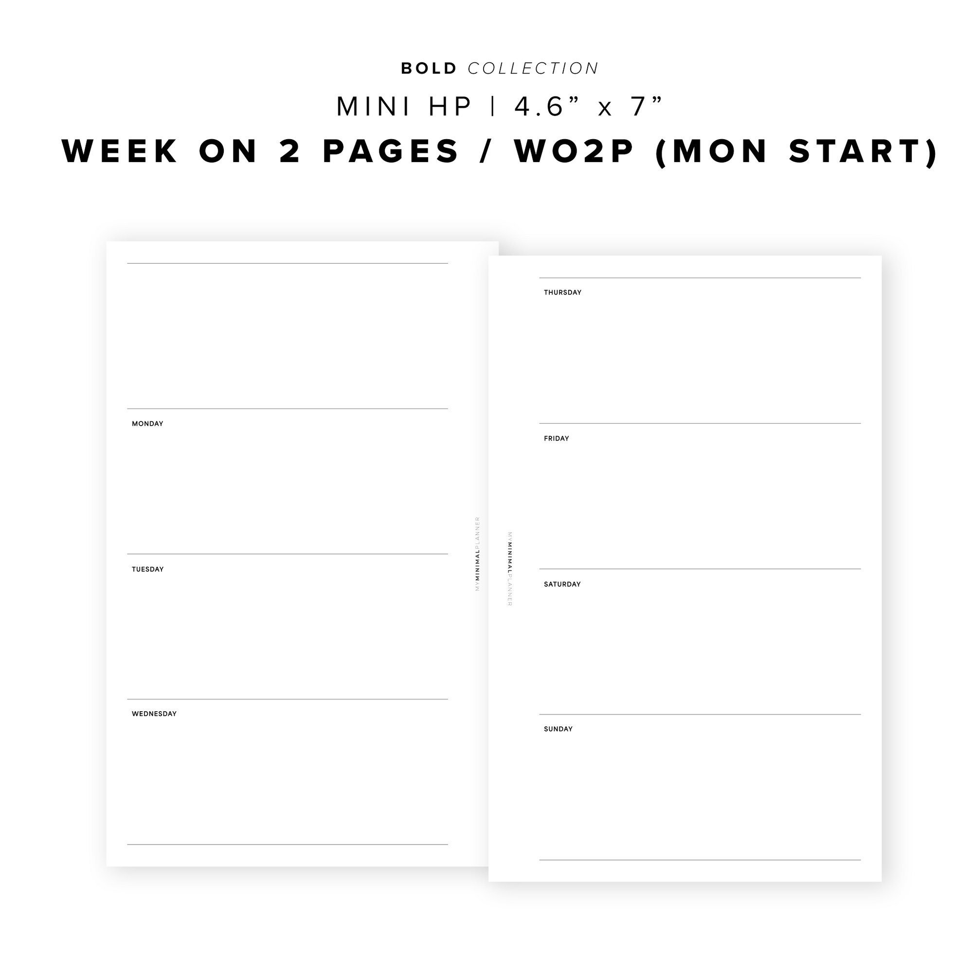 PR322 - Week on 2 Pages V3 (WO2P) - Printable Insert