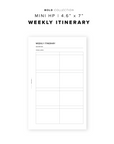 PR261 - Weekly Itinerary - Printable Insert