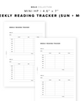 PR313 - Weekly Reading Tracker - Printable Insert