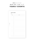 PR286 - Yearly Events - Printable Insert