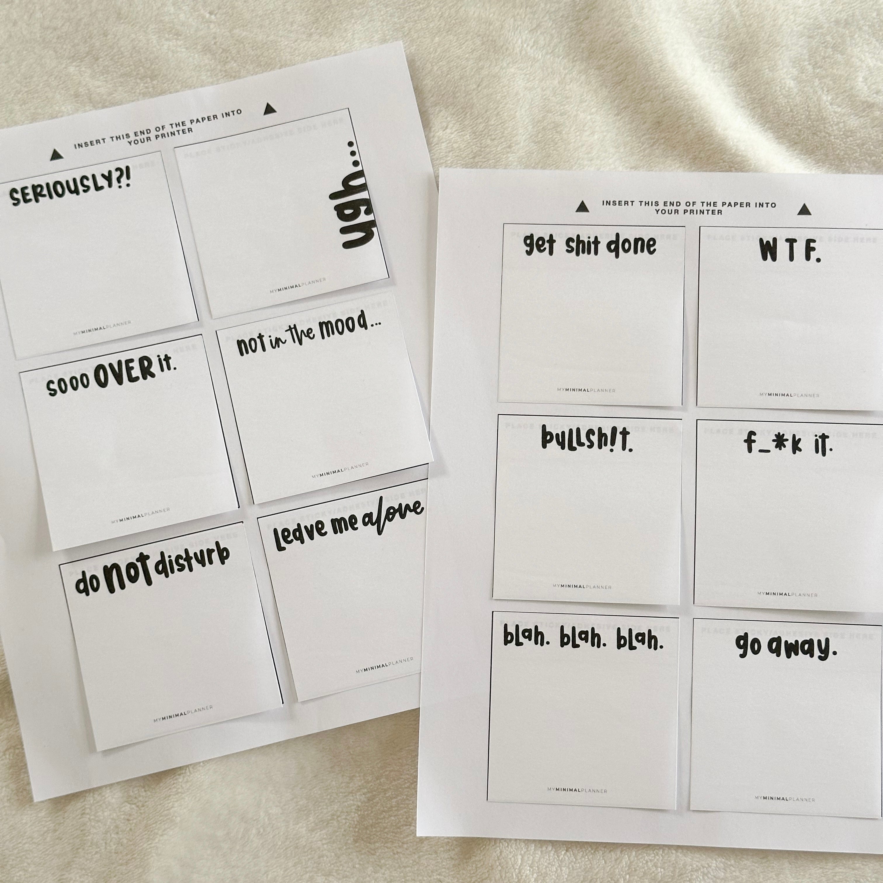 Printable Sticky Notes – My Minimal Planner