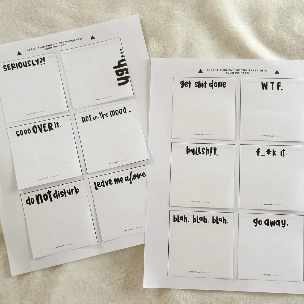 PSN06 - Moody Notes - Printable Sticky Notes – My Minimal Planner