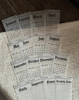 PPC39 - Newspaper: 2026 Monthly Planner Cards  - Printable Planner Cards