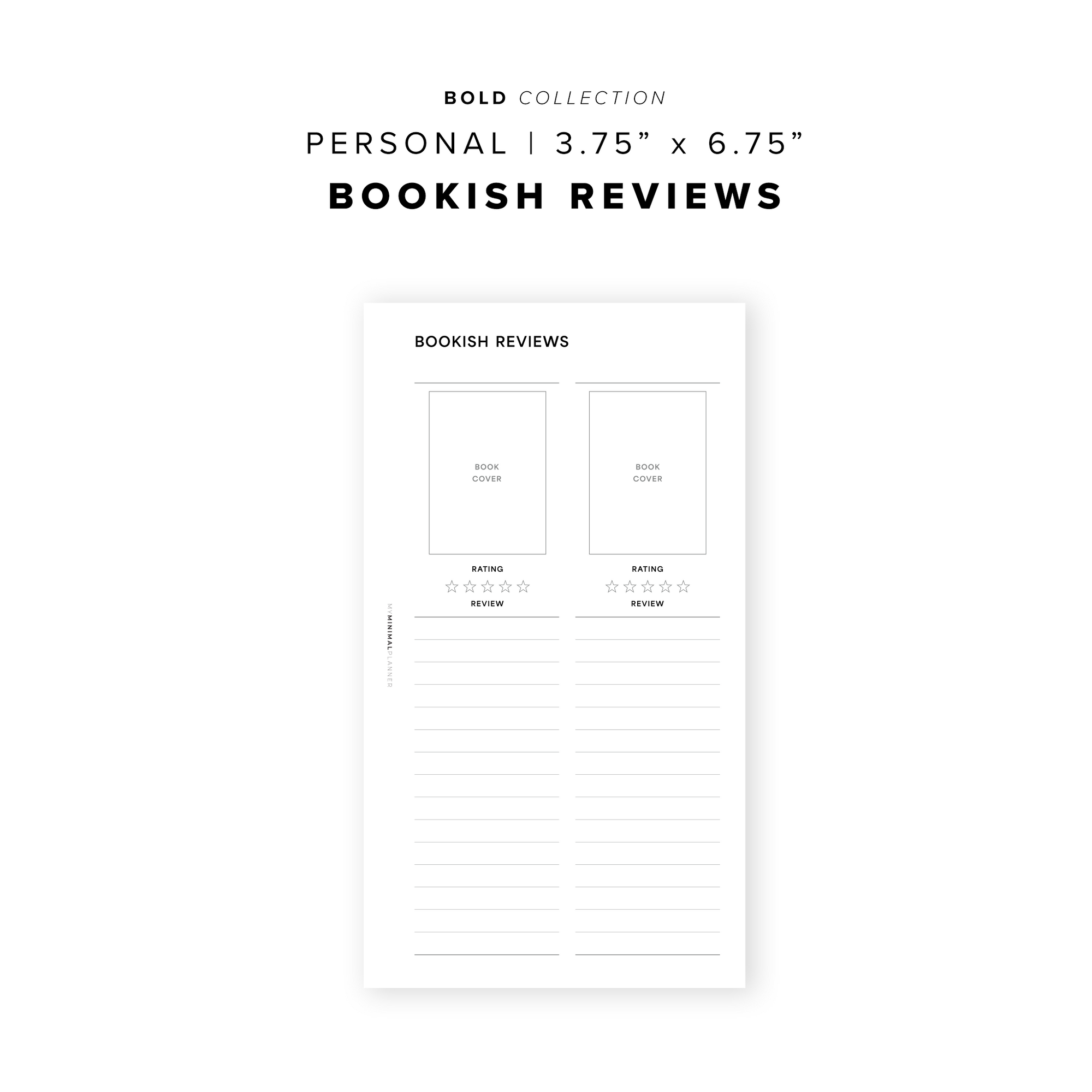 PR365 - Bookish Review V4 - Printable Insert