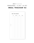 PR352 - Meal Time Tracker V2 - Printable Insert
