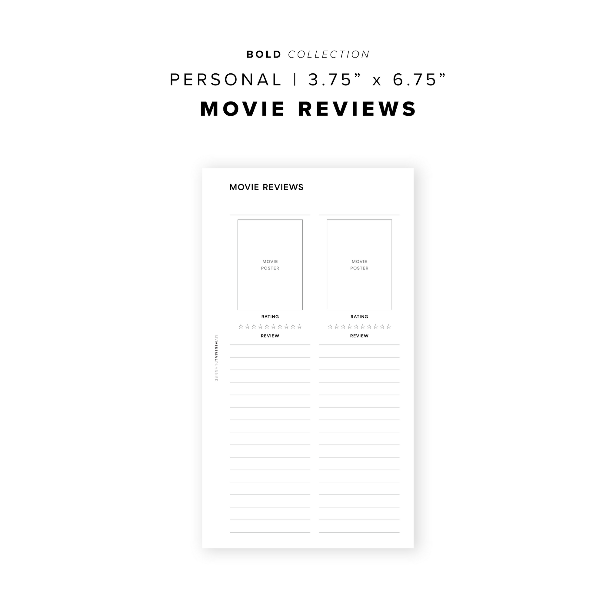 PR361 - Movie Reviews - Printable Insert