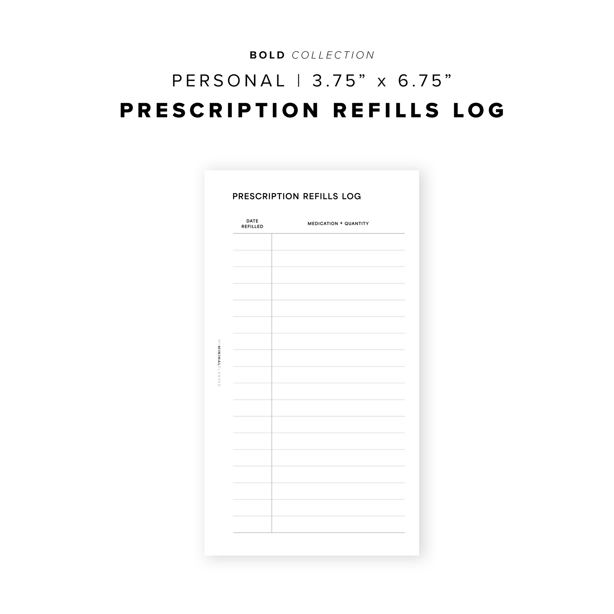 PR358 - Prescription Refills - Printable Insert