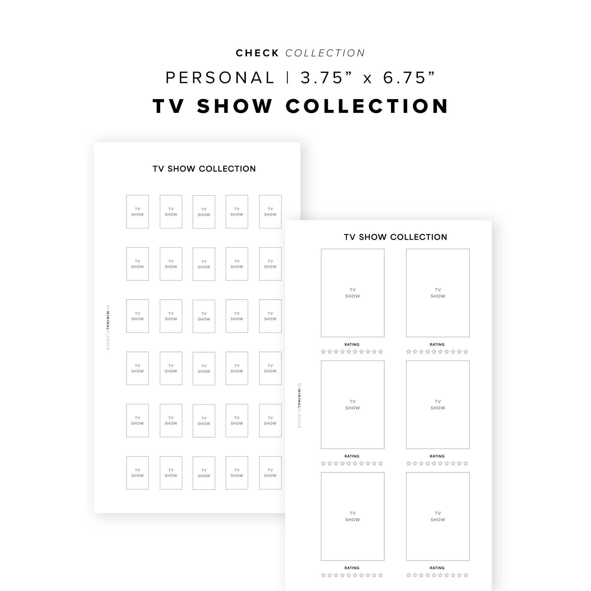 PR362 - TV Show Collection - Printable Insert
